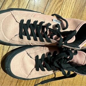 Pink suede high tops in excellent condition worn only a few times